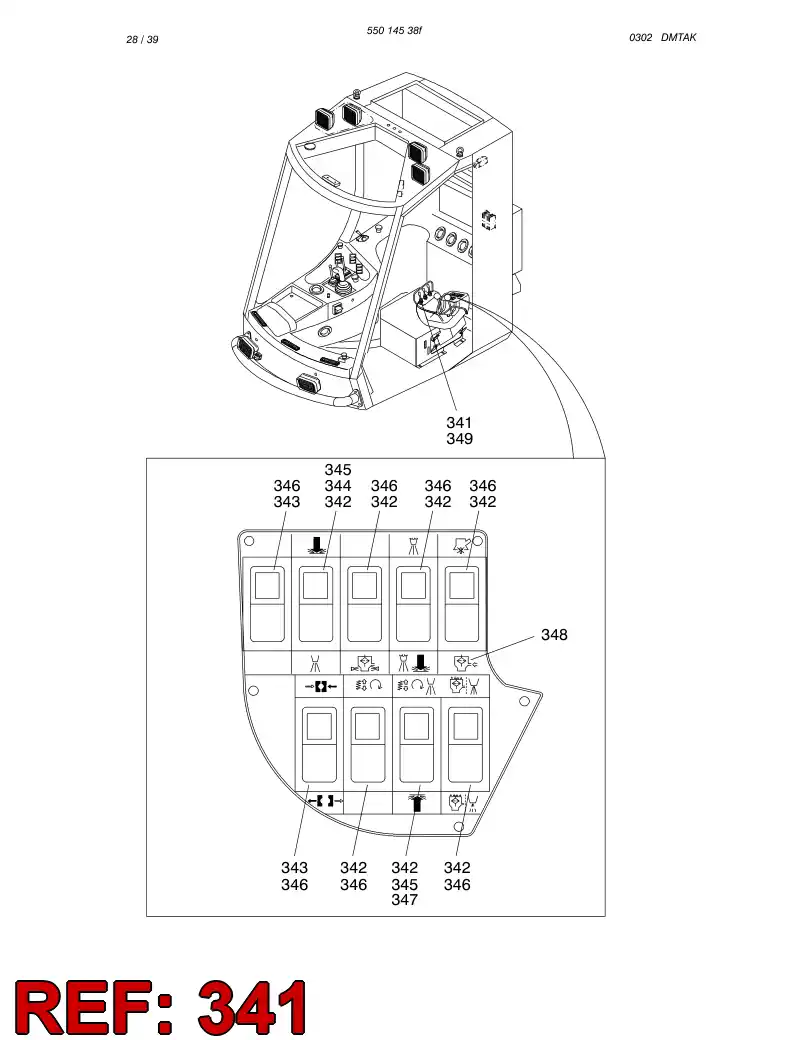 85119609 851 196 09 JOYSTICK - Sandvik Technical Drawing