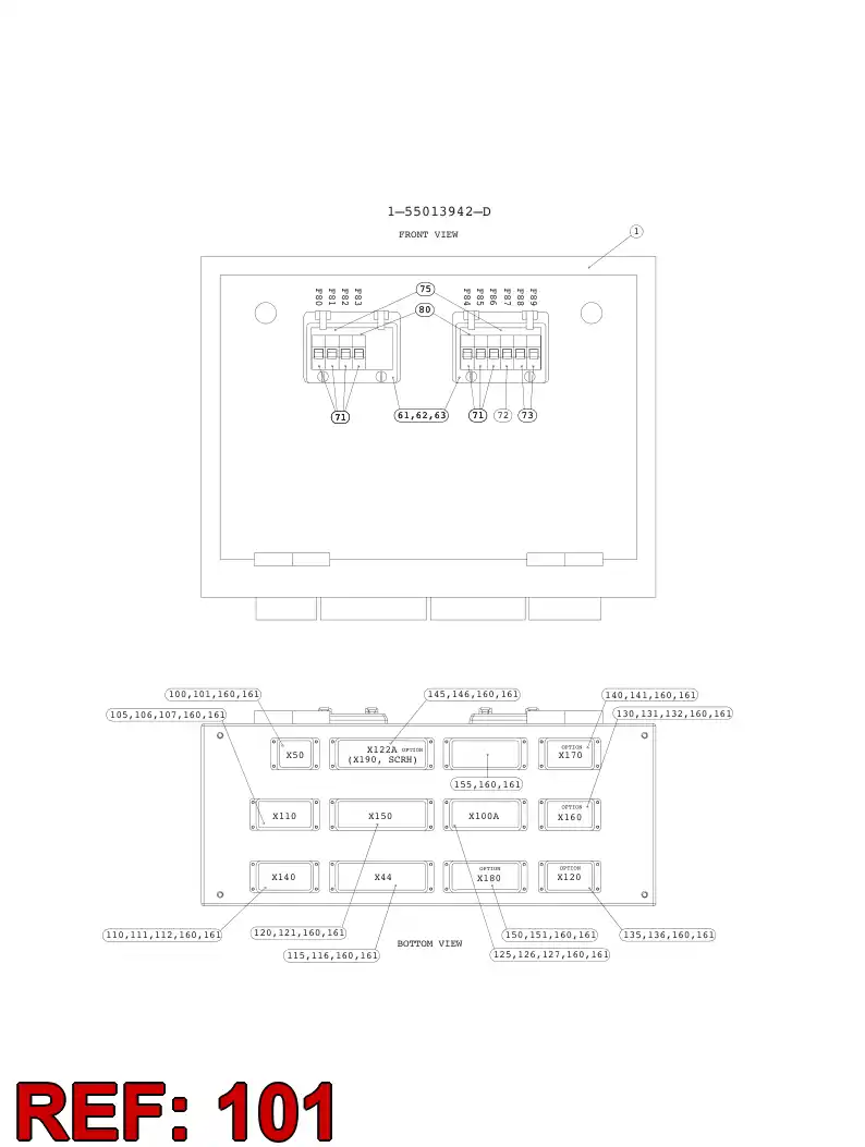 85120499 851 204 99 MANY POLES CLIP PLUG - Sandvik Technical Drawing