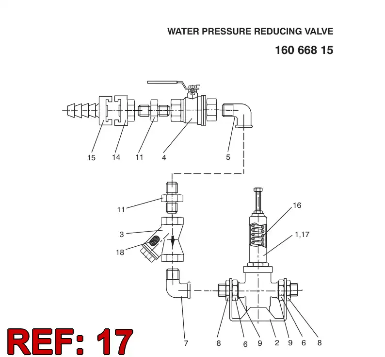 85134739 851 347 39 REPAIR KIT FOR PRESSURE REDUCING VALVE - Sandvik Technical Drawing