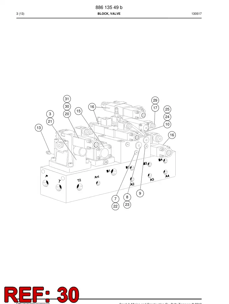 85156969 851 569 69 SOLENOID - Sandvik Technical Drawing