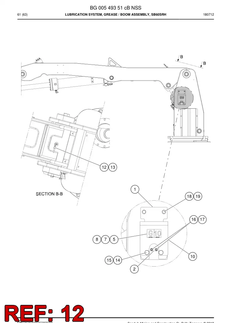 85159869a 851 598 69a Adapter, Elbow - Sandvik Technical Drawing
