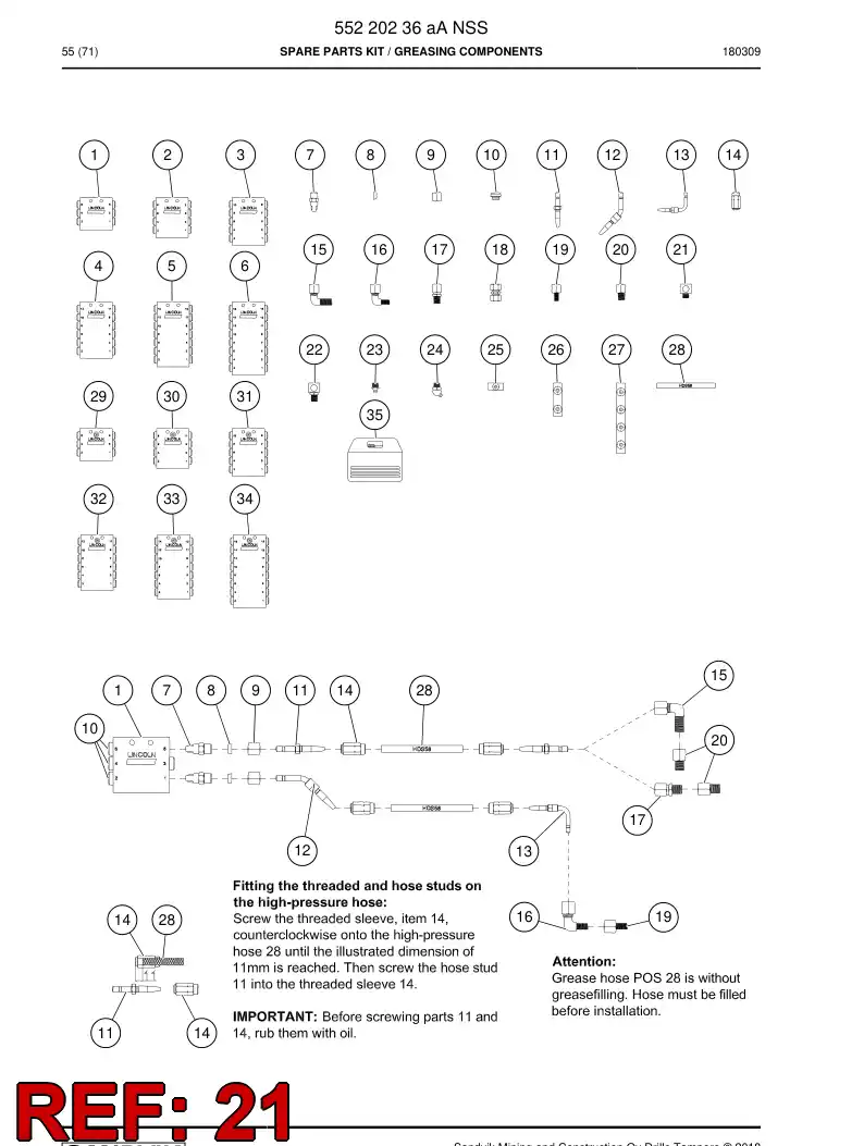 85178119a 851 781 19a Extension, Elbow - Sandvik Technical Drawing