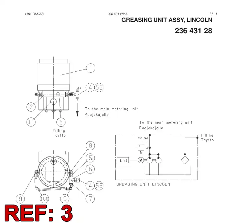 85179389 851 793 89 Filter, Oil - Sandvik Technical Drawing