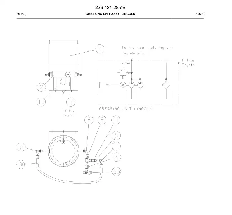 85179539a 851 795 39a Pump element - Sandvik Technical Drawing