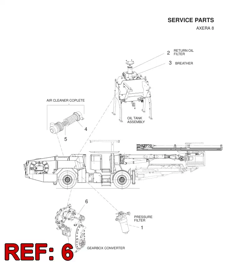 85187419 851 874 19 TRANSMISSION OIL FILTER - Sandvik Technical Drawing