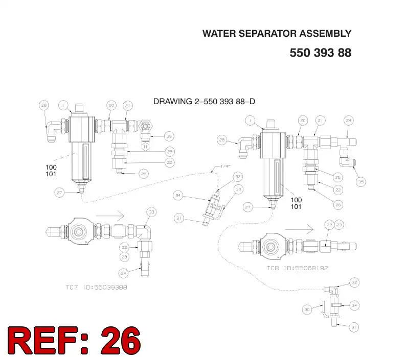85197729 851 977 29 Reducer, Tube End - Sandvik Technical Drawing