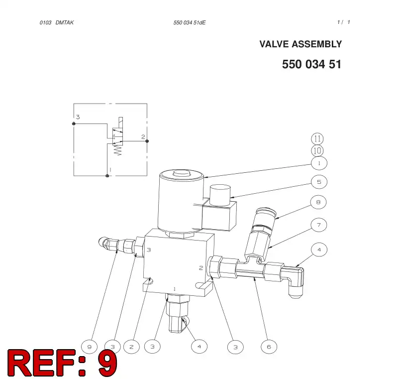 85198179 851 981 79 SWIVEL NUT ELBOW 45 - Sandvik Technical Drawing