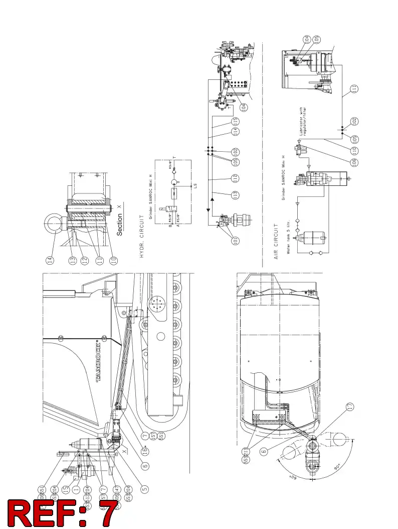 85217699 852 176 99 Clamp, Block, Complete - Sandvik Technical Drawing