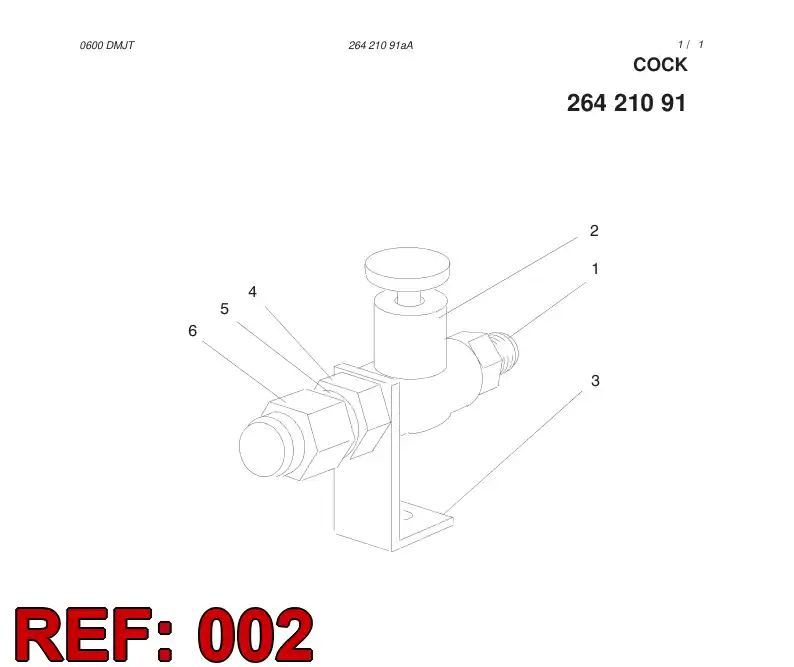 85218169 852 181 69 STOP VALVE - Sandvik Technical Drawing