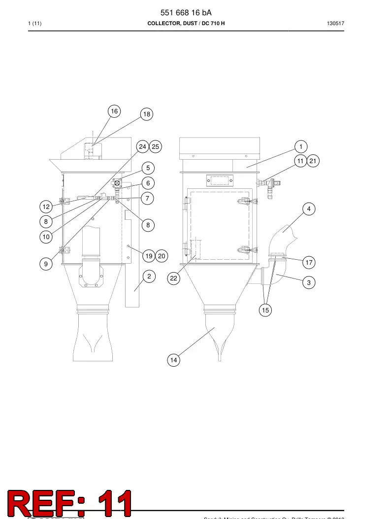 85223279 852 232 79 Adapter, Hydraulic - Sandvik Technical Drawing