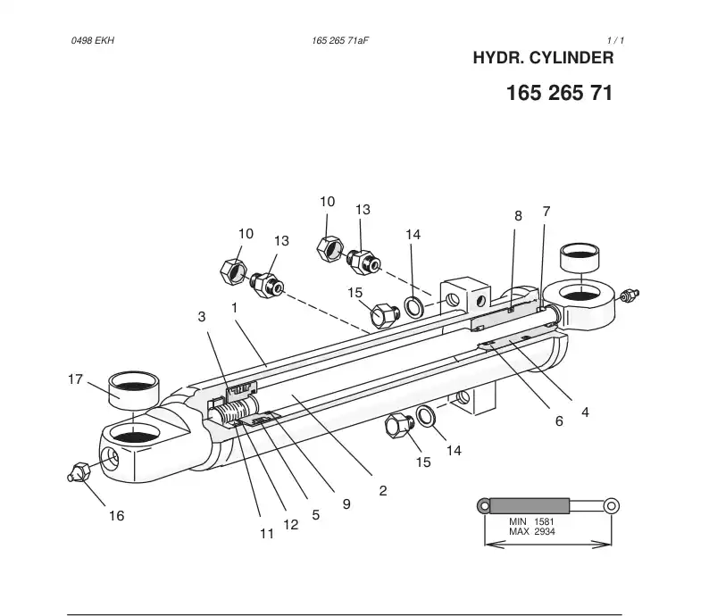 85223559 852 235 59 SEAL KIT - Sandvik Technical Drawing