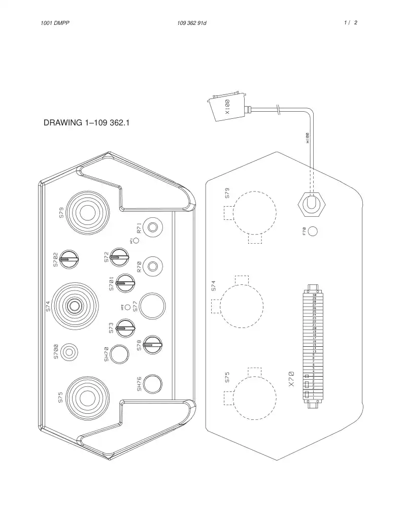85241599 852 415 99 POTENTIOMETER - Sandvik Technical Drawing