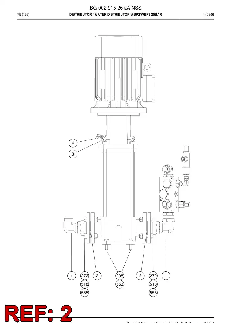 85269369 852 693 69 GASKET - Sandvik Technical Drawing