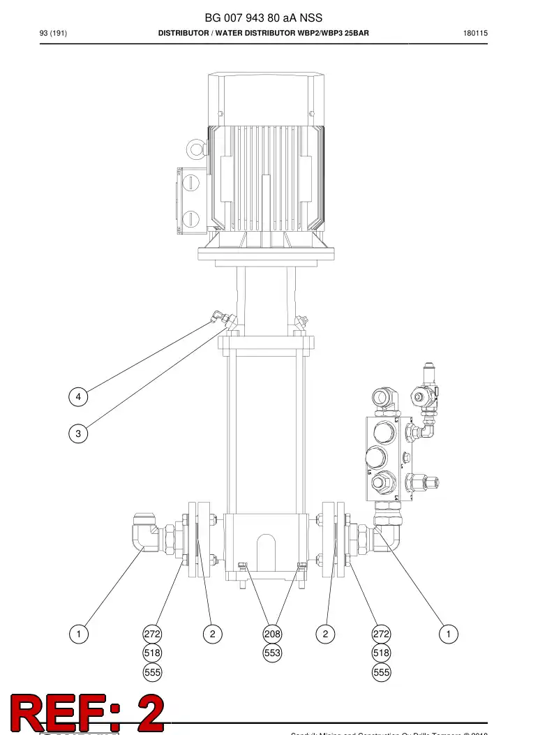 85269369a 852 693 69a Gasket - Sandvik Technical Drawing