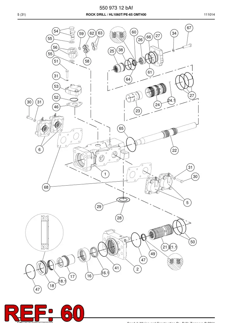 85275509a 852 755 09a Rod seal - Sandvik Technical Drawing