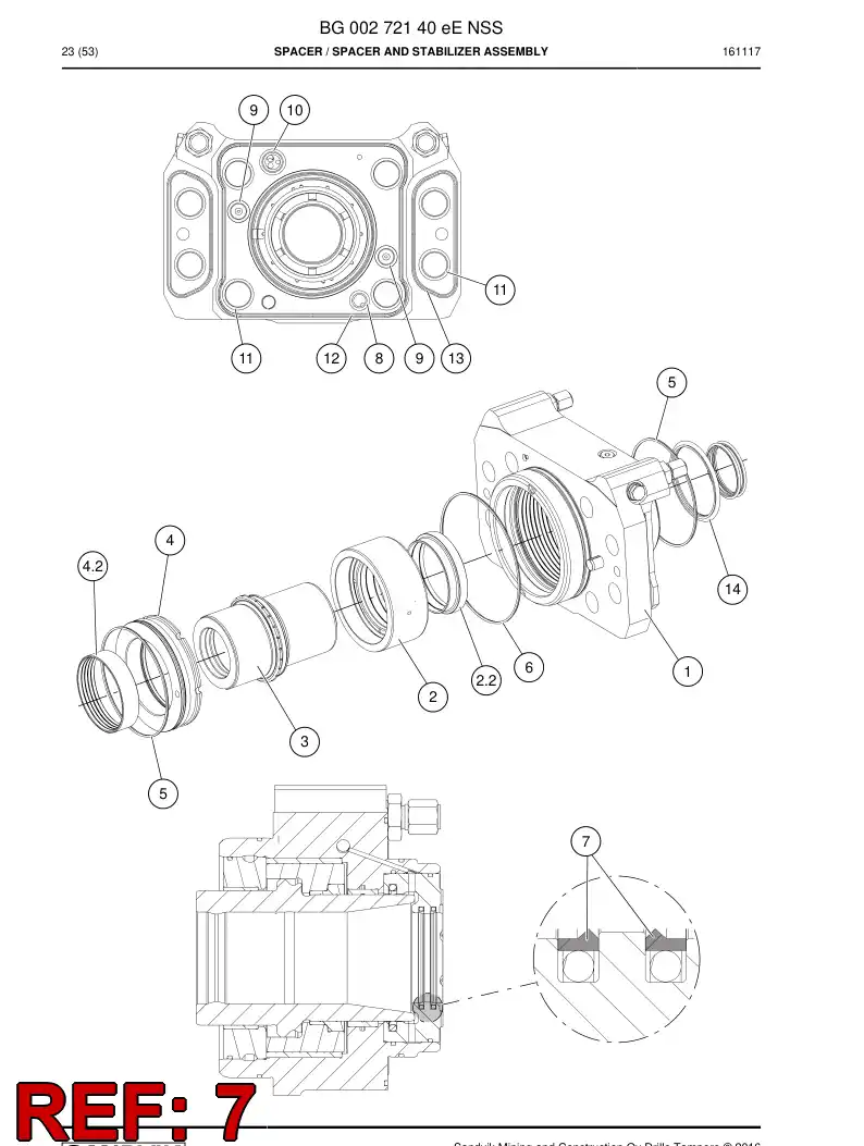 85275639c 852 756 39c SEAL, ROD - Sandvik Technical Drawing