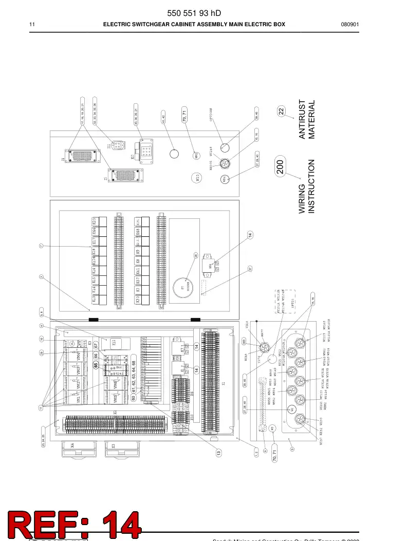 85280189a 852 801 89a Relay - Sandvik Technical Drawing