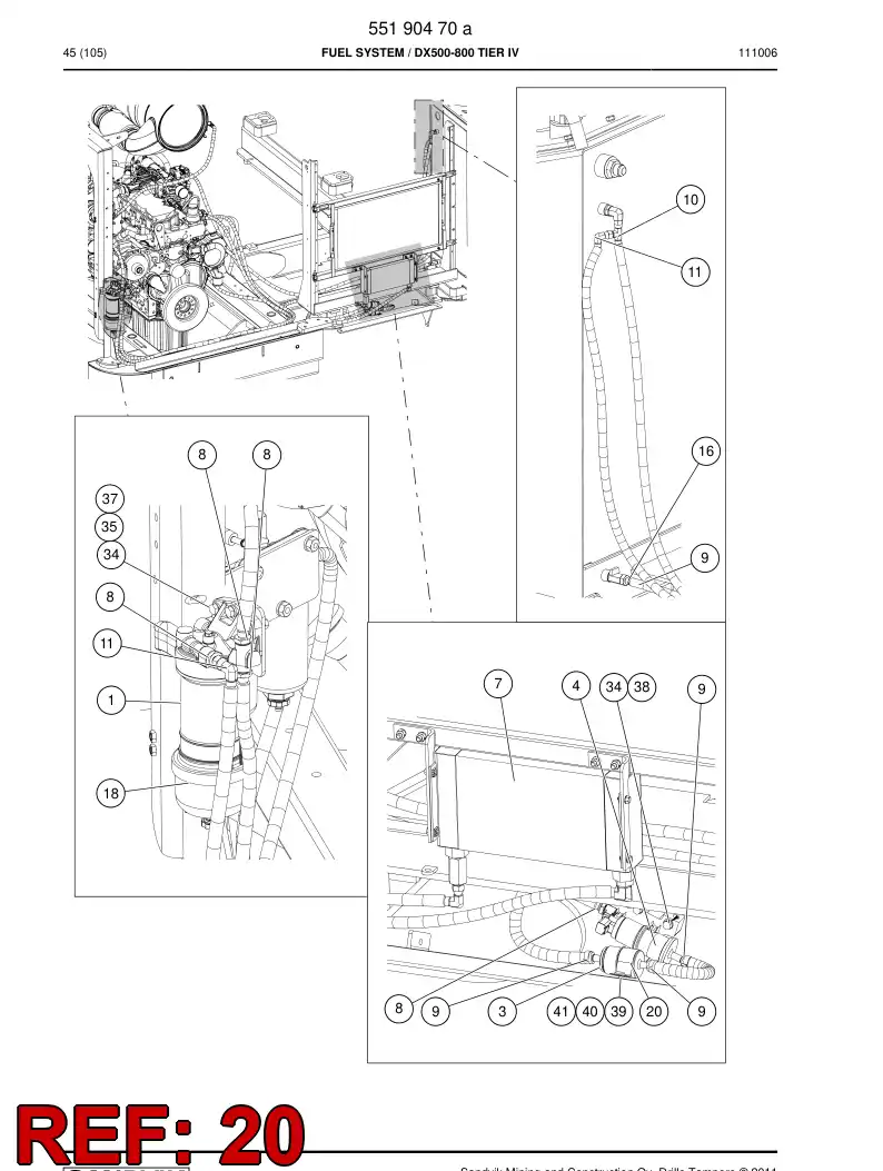85284789 852 847 89 ABRAZADERA, CONDUCTO - Sandvik Technical Drawing