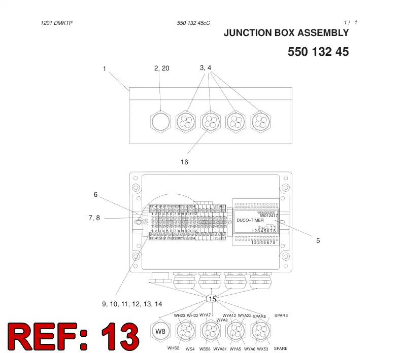 85288699 852 886 99 TERMINAL MARKING STRIP - Sandvik Technical Drawing