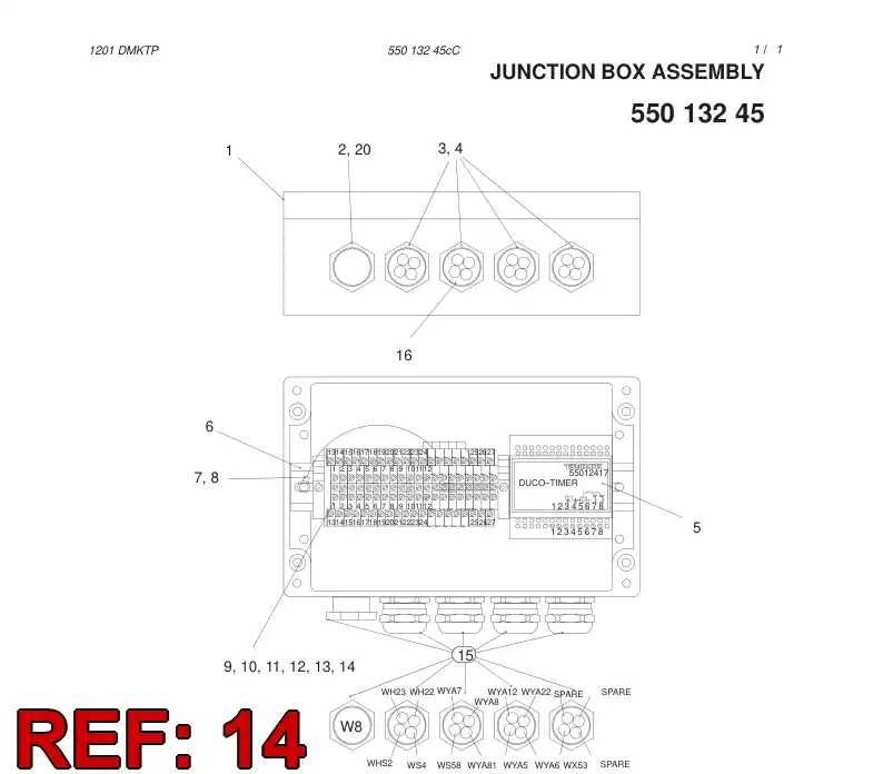 85288719 852 887 19 TERMINAL MARKING STRIP - Sandvik Technical Drawing