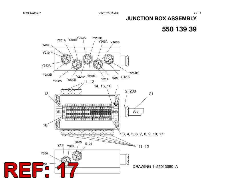 85288849 852 888 49 TERMINAL MARKING STRIP - Sandvik Technical Drawing
