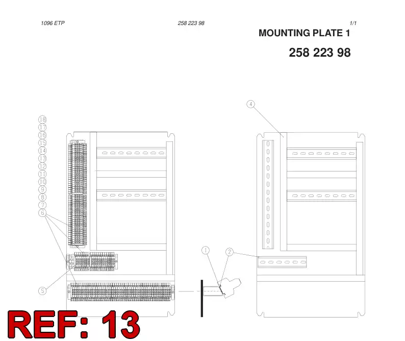 85288979 852 889 79 TERMINAL MARKING STRIP - Sandvik Technical Drawing