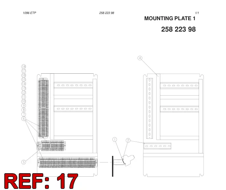 85289319 852 893 19 TERMINAL MARKING STRIP - Sandvik Technical Drawing