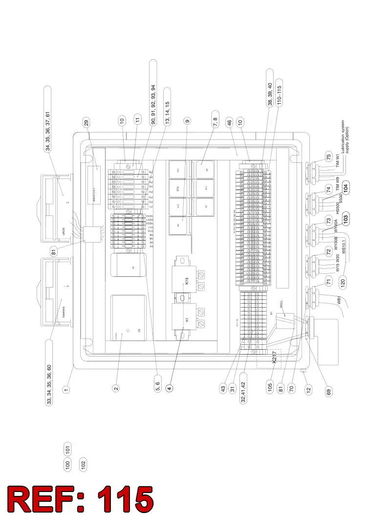85292409 852 924 09 Terminal marking strip - Sandvik Technical Drawing