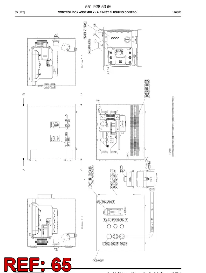 85297589 852 975 89 TERMINAL MARKING STRIP - Sandvik Technical Drawing