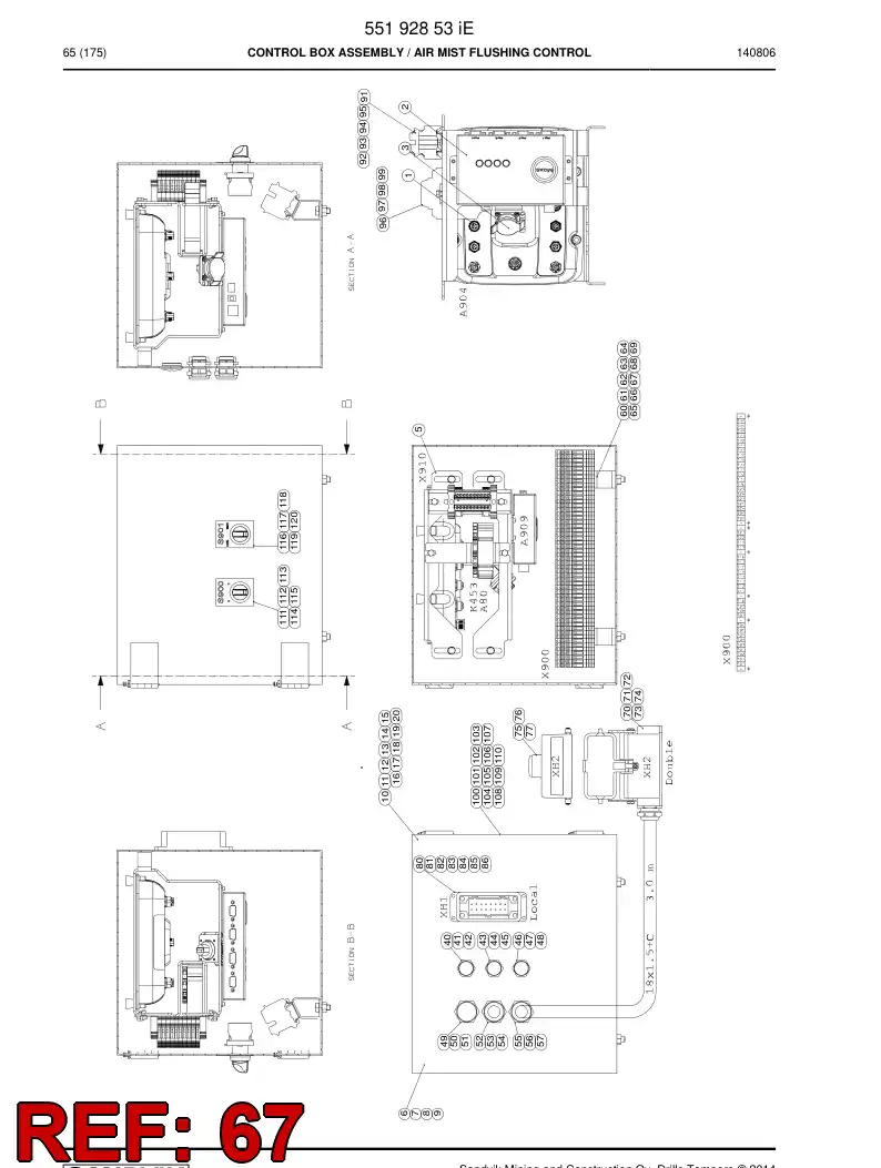 85297739 852 977 39 TERMINAL MARKING STRIP - Sandvik Technical Drawing