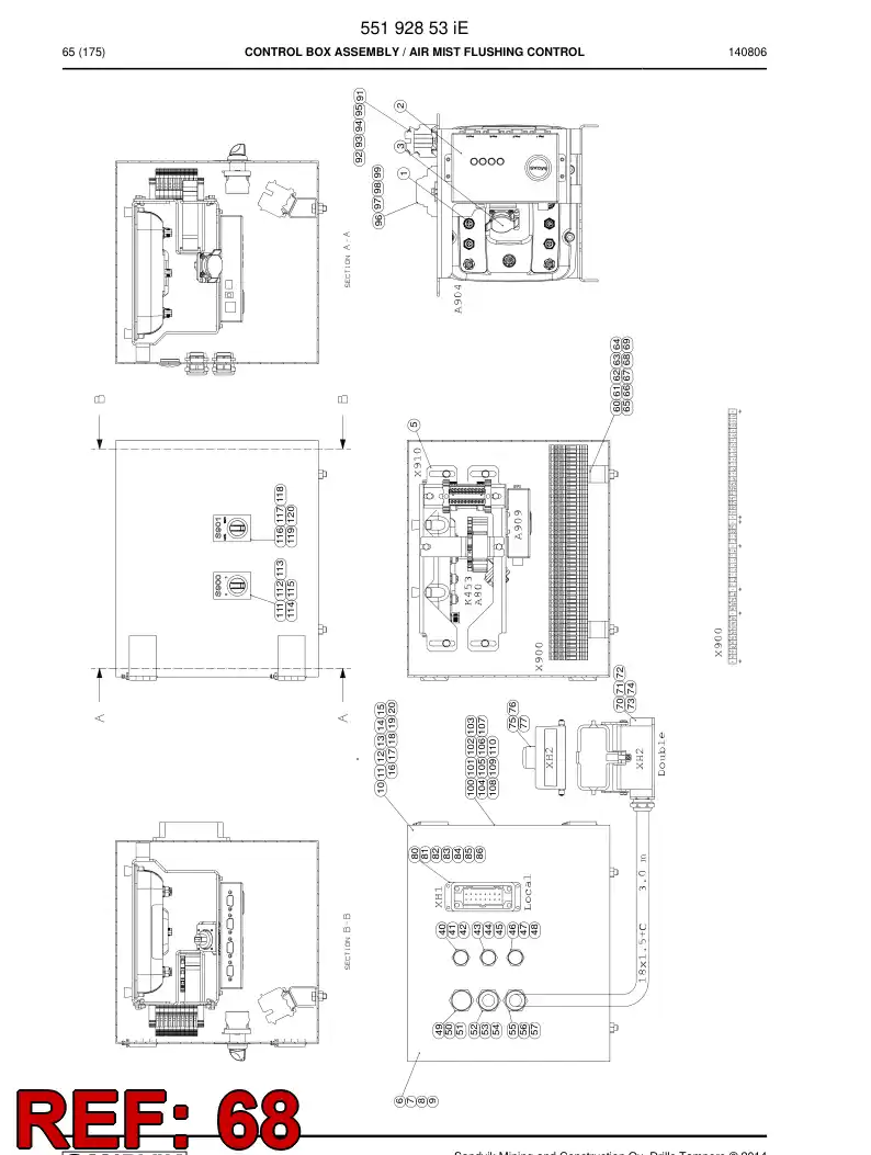 85297869 852 978 69 TERMINAL MARKING STRIP - Sandvik Technical Drawing