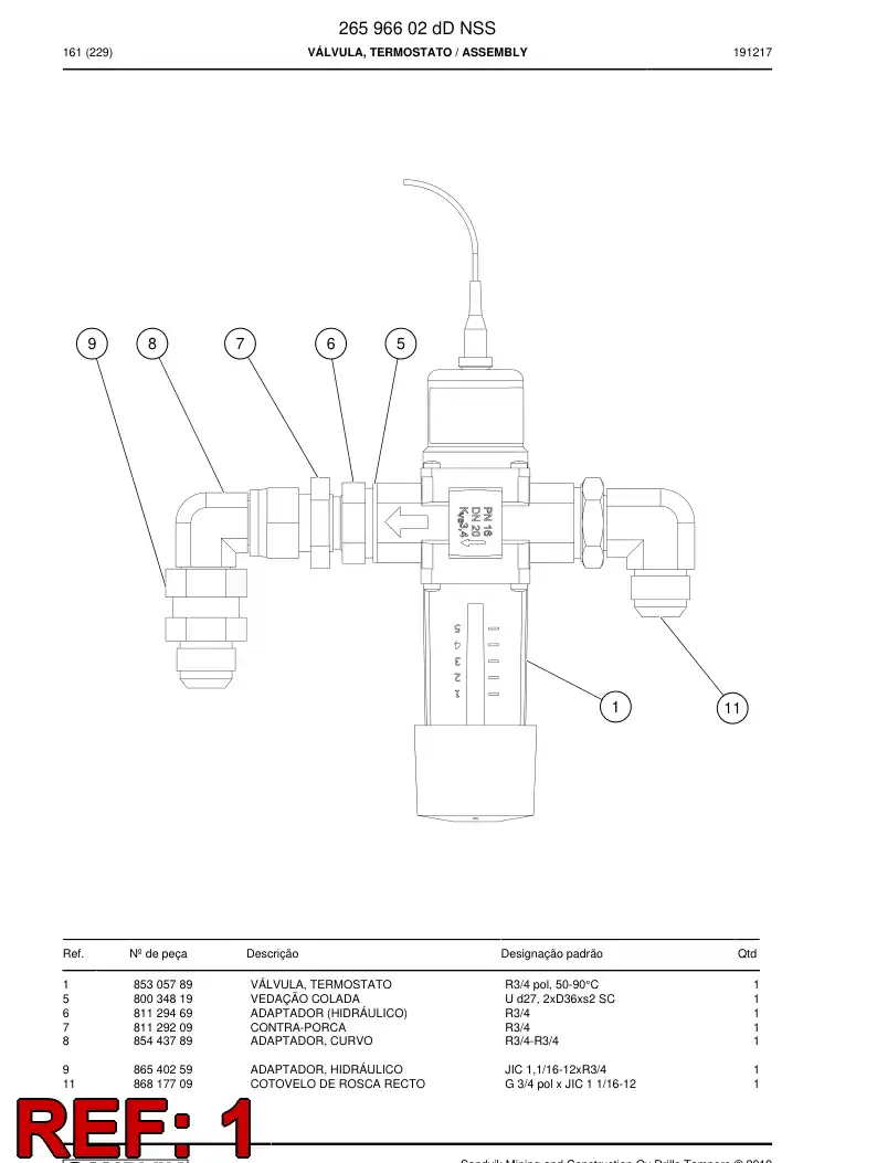 85305789a 853 057 89a VLVULA, TERMOSTATO - Sandvik Technical Drawing