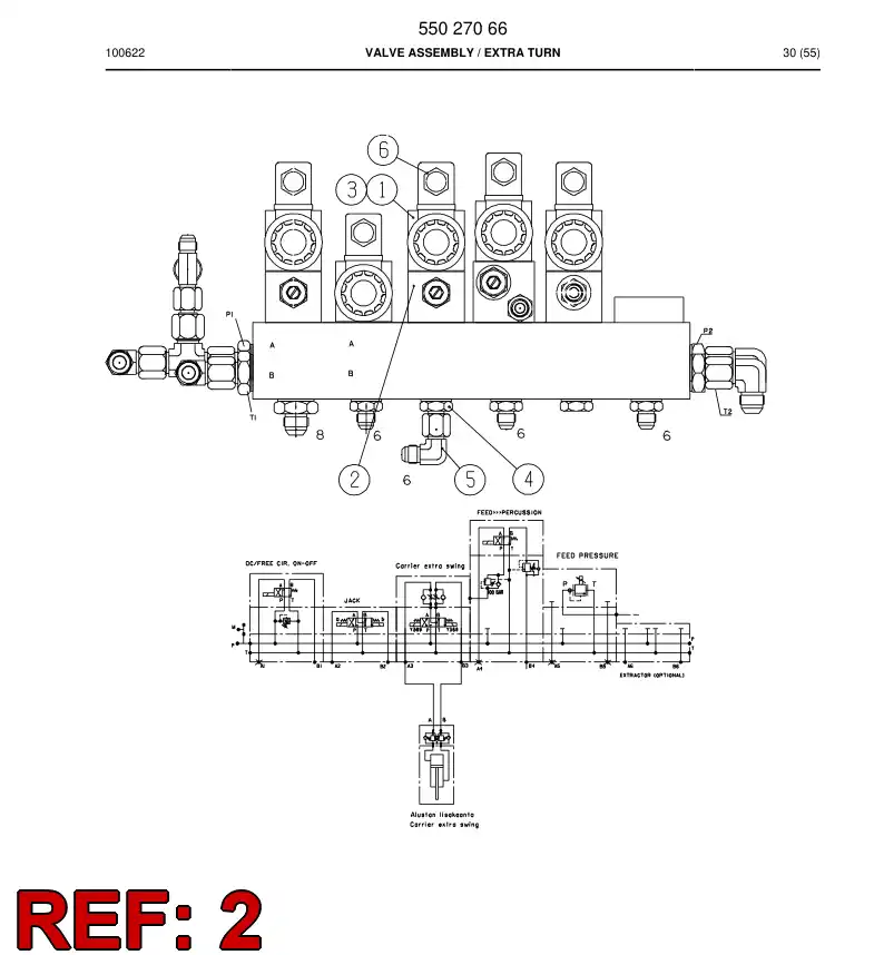 85316439 853 164 39 Valve, Restrictor, One Way - Sandvik Technical Drawing