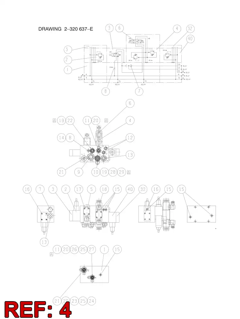 85316719 853 167 19 Valve, Pressure Relief - Sandvik Technical Drawing