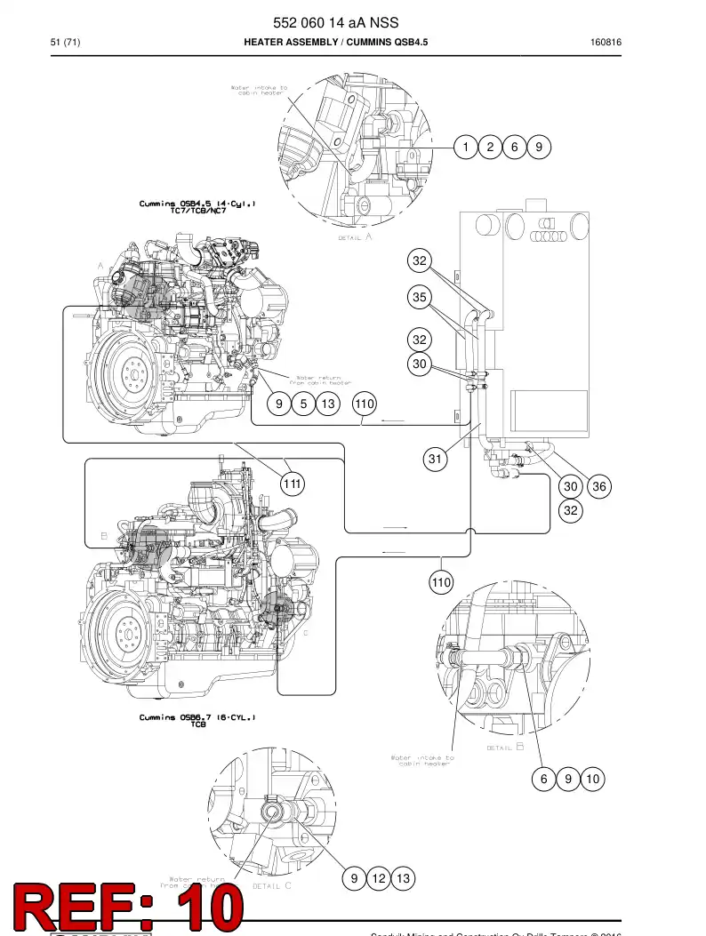 85338409 853 384 09 Connector, Male - Sandvik Technical Drawing