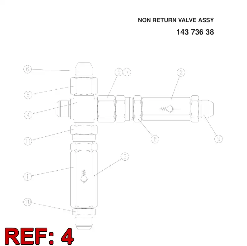 85338949 853 389 49 Adapter, Cross - Sandvik Technical Drawing