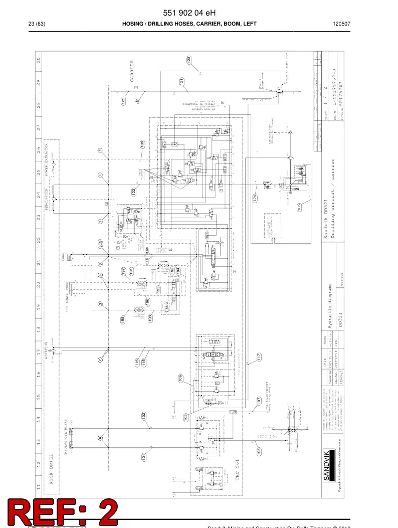 85339679b 853 396 79b Adapter (hydraulic) - Sandvik Technical Drawing