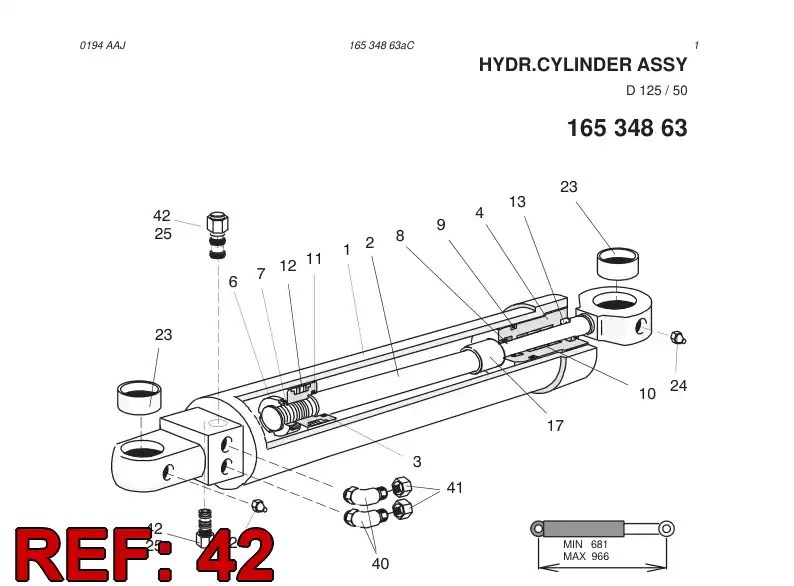 85346679 853 466 79 Valve, Over Center - Sandvik Technical Drawing