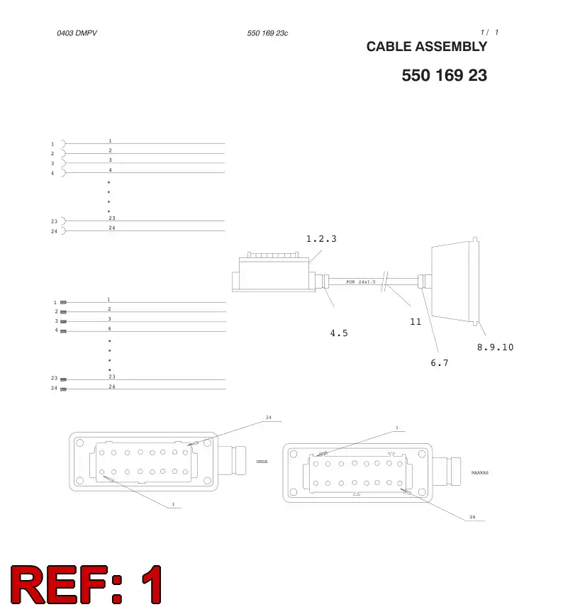 85350809 853 508 09 MULTI-POLE CONNECTOR CASE - Sandvik Technical Drawing
