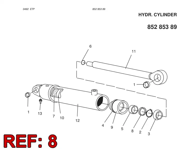 85353709 853 537 09 RING - Sandvik Technical Drawing