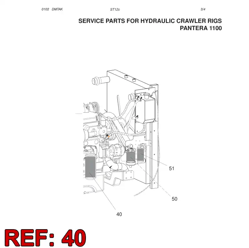 85369809 853 698 09 OIL FILTER - Sandvik Technical Drawing