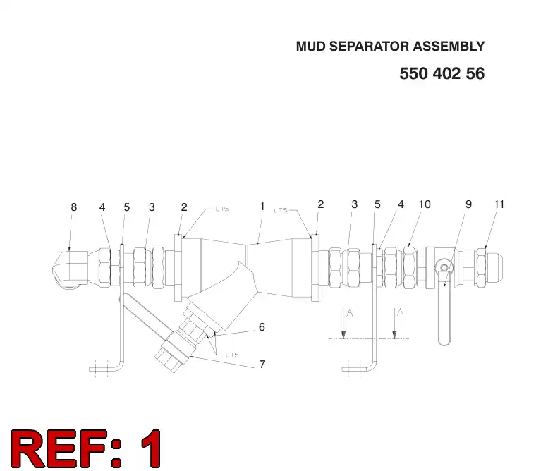 85377129 853 771 29 MUD SEPARATOR - Sandvik Technical Drawing