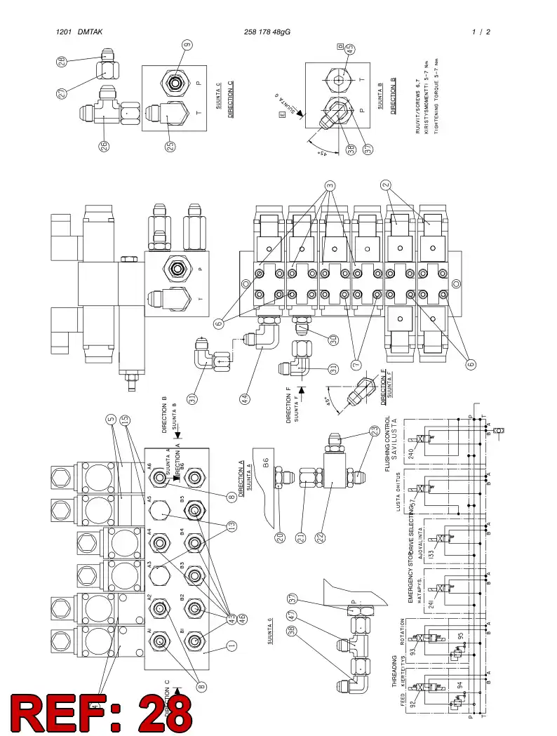 85378009 853 780 09 Reducer, Tube End - Sandvik Technical Drawing