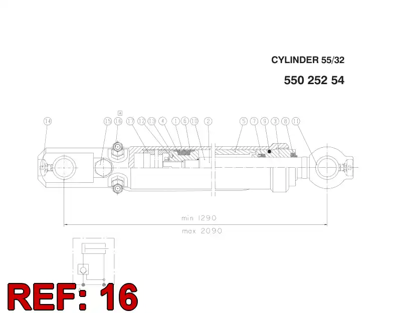 85381229 853 812 29 STRAIGHT THREAD ELBOW - Sandvik Technical Drawing