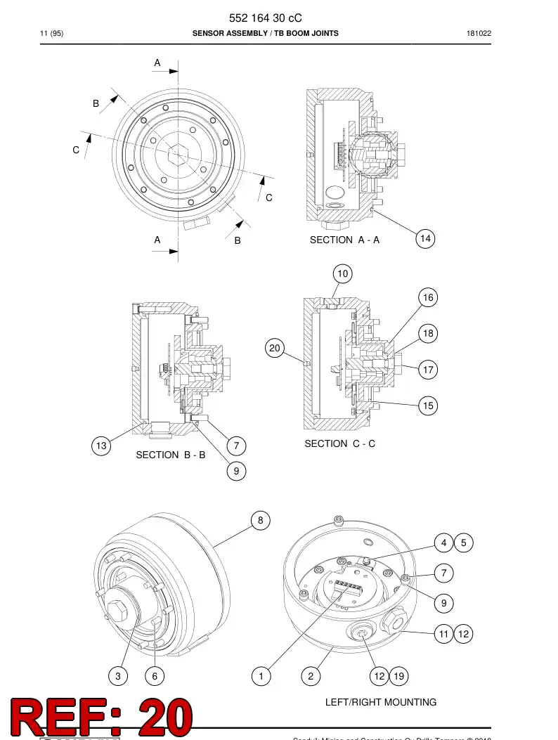 85386309 853 863 09 HEXAGON HEAD BOLT SET - Sandvik Technical Drawing