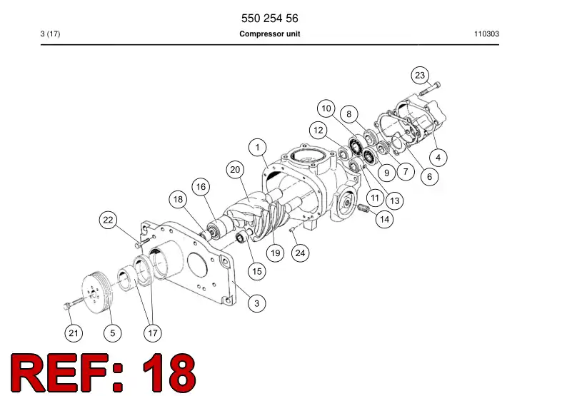 85387309 853 873 09 BEARING INNER RING - Sandvik Technical Drawing