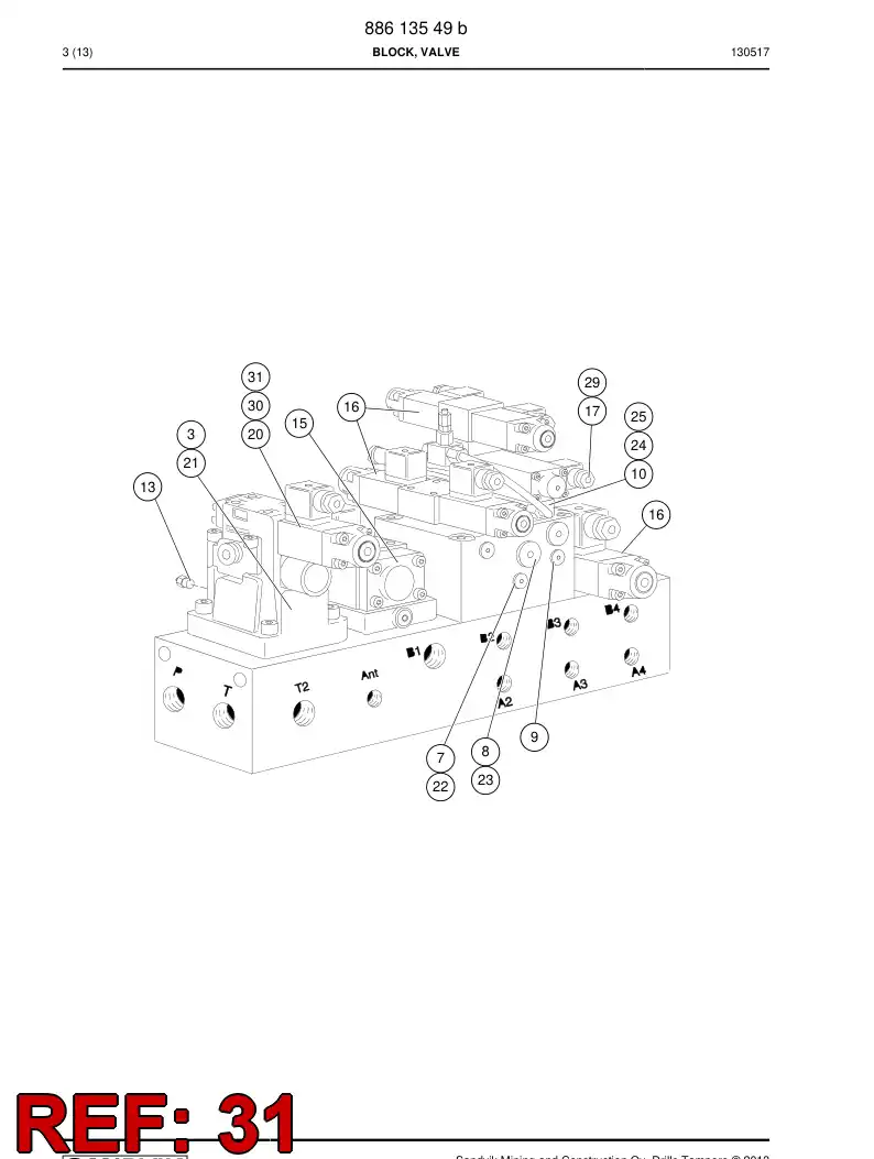 85392419 853 924 19 FITTING BOX - Sandvik Technical Drawing