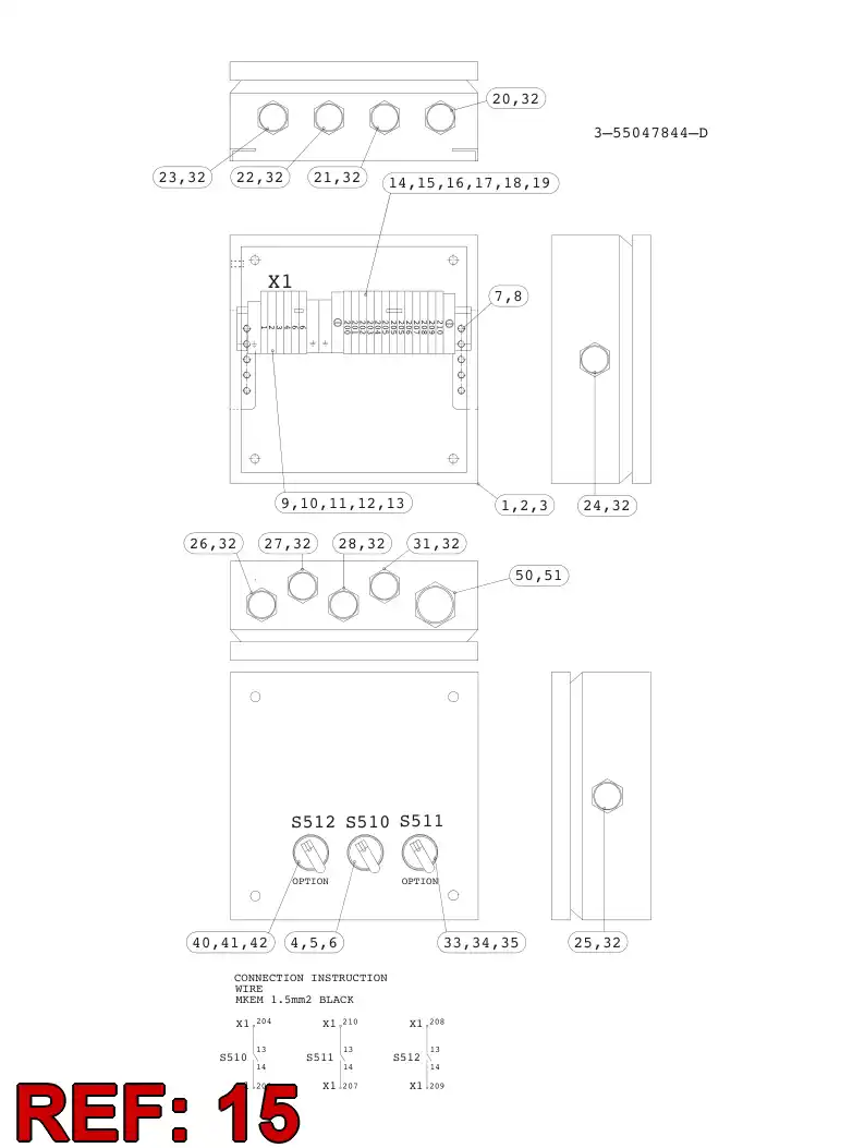 85501639 855 016 39 BANDA DE TERMINALES - Sandvik Technical Drawing