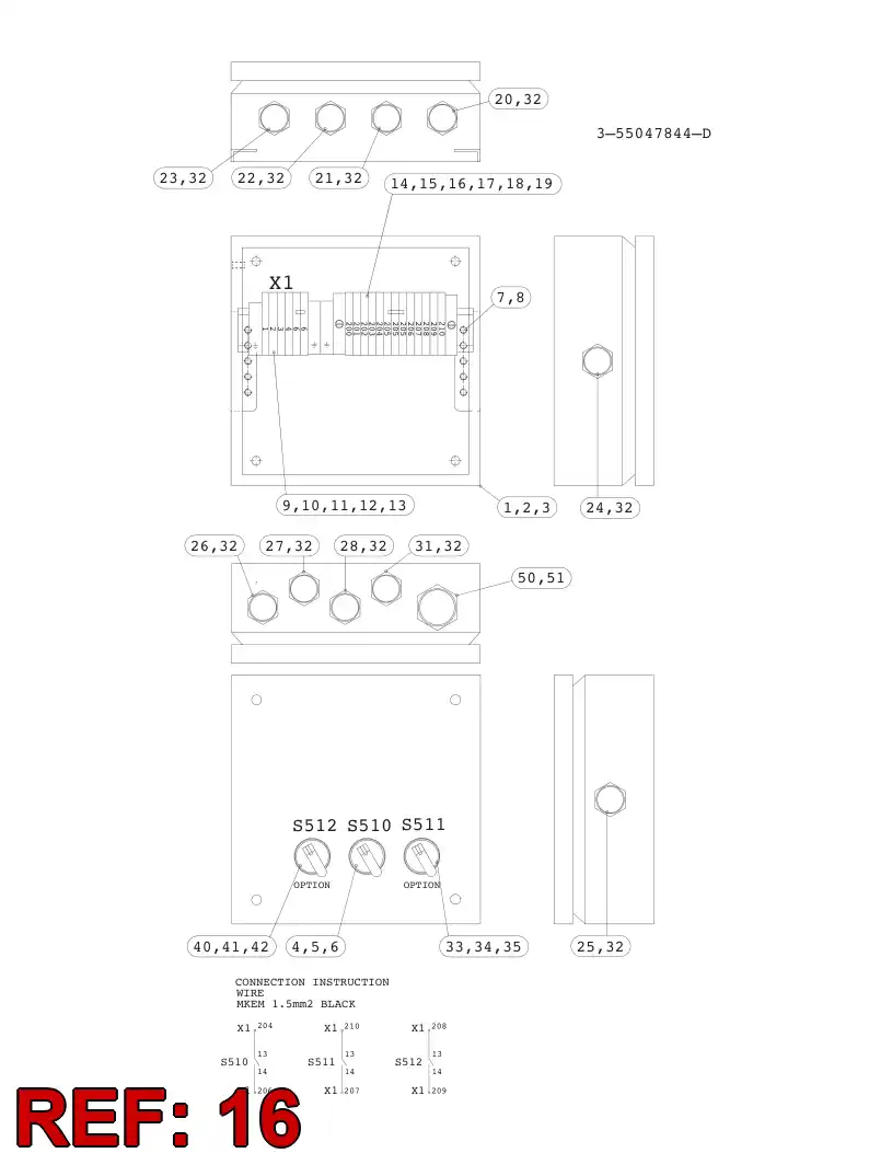 85501769 855 017 69 TERMINAL STRIP ACCESSORY - Sandvik Technical Drawing