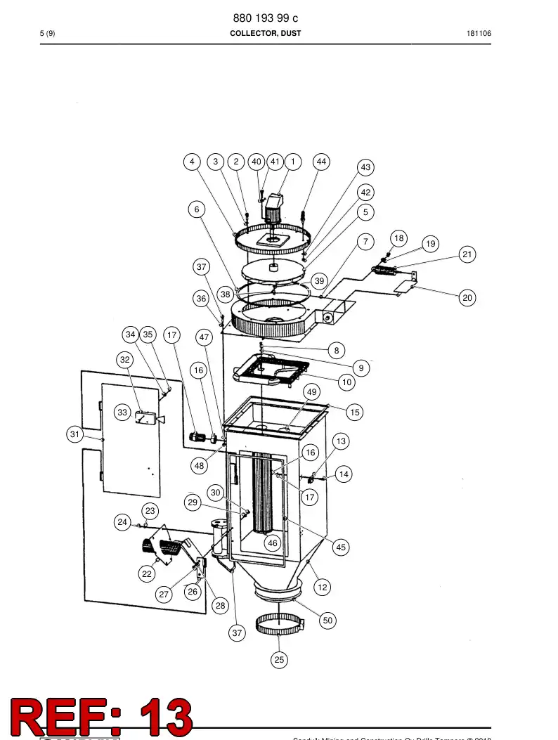 85506019a 855 060 19a Thrust - Sandvik Technical Drawing